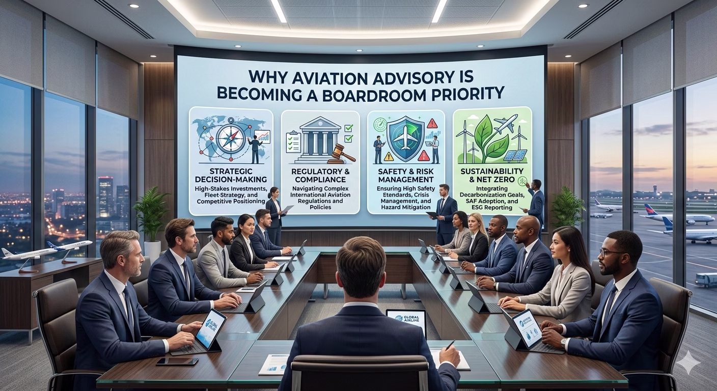 Aviation strategic advisory and governance.