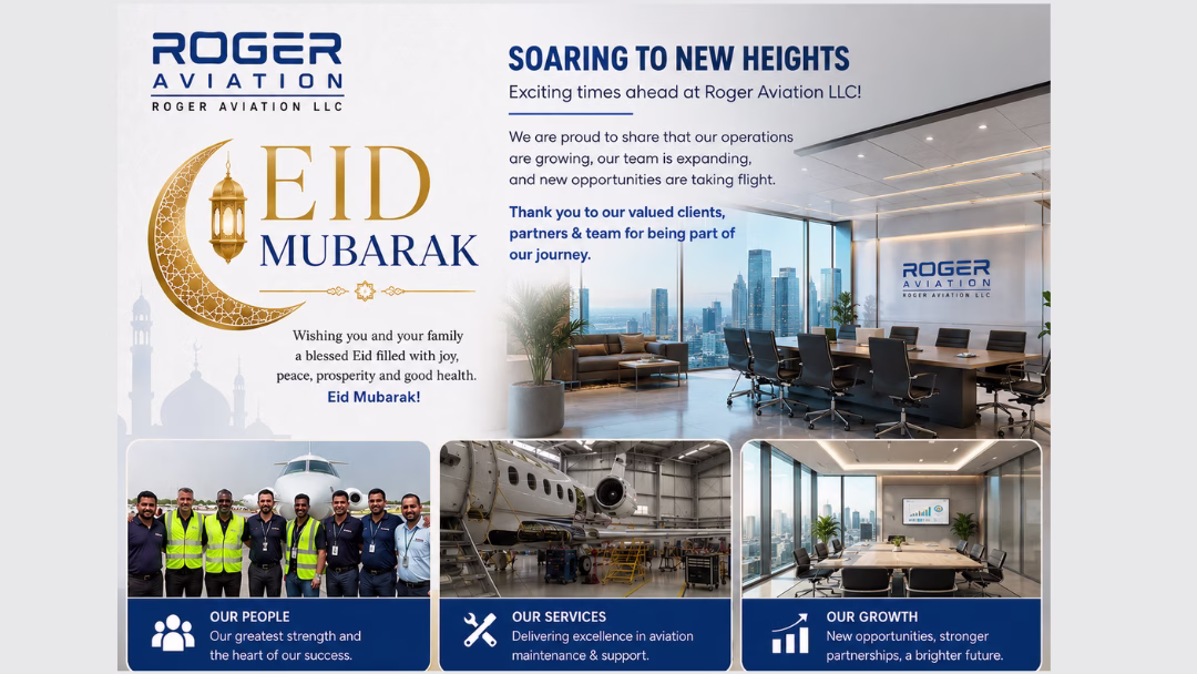 Eid Mubarak from all of us at Roger Aviation LLC.